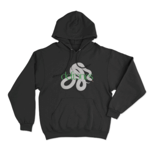 Interlaced Snake Logo Unisex Hoodie Black