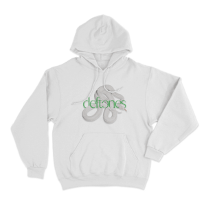Interlaced Snake Logo Unisex Hoodie White