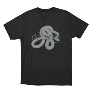 Interlaced Snake Logo Unisex T Shirt Black